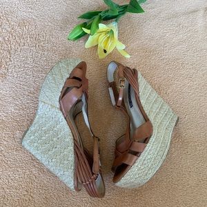 Steve Madden espadrille brown wedge sandals